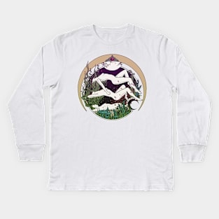 Moon Goddess Kids Long Sleeve T-Shirt